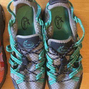 chaco, size 8.5, new, teal, turquoise, never worn